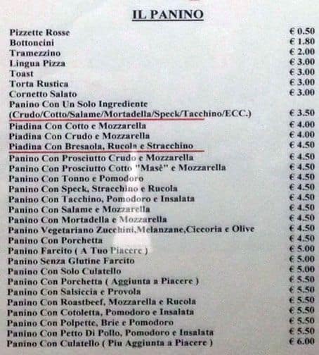 Mase' Bar Gastronomia меню