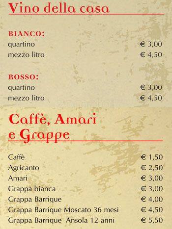 Fuoco&Farina Speisekarte