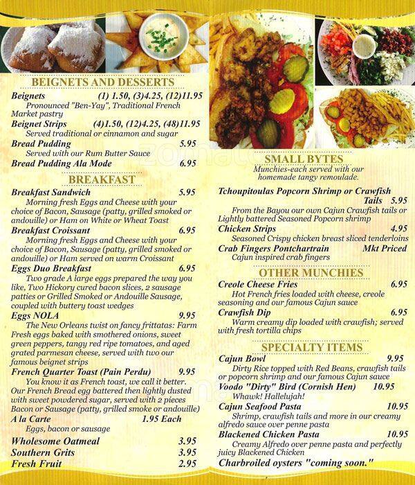 Menu of Crescent City Galleria, Houston