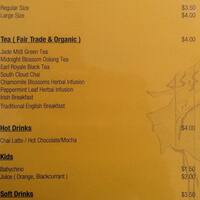 simple cafe menus
