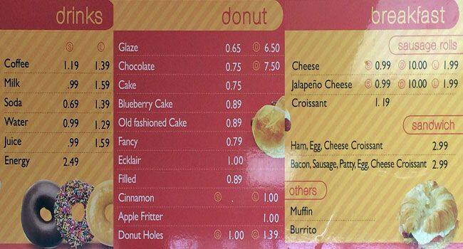 Carta de Homemade Donuts