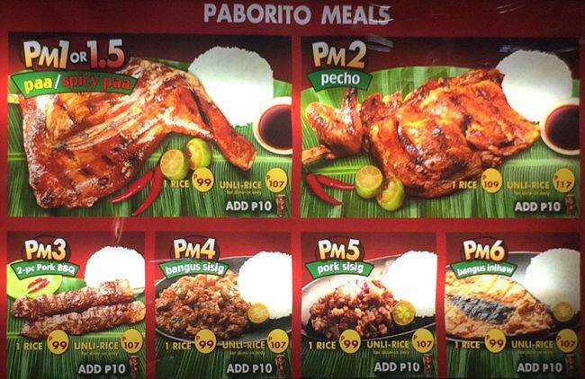 inasal mang menu price list