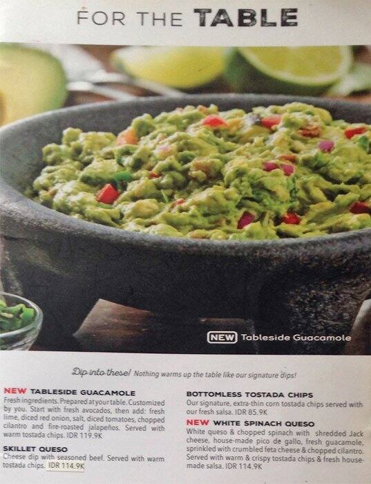 Chili's Grill and Bar Menu Zomato Indonésie