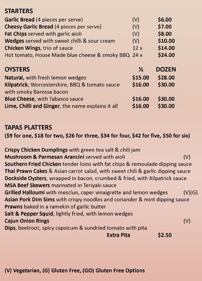 yacht club north haven menu