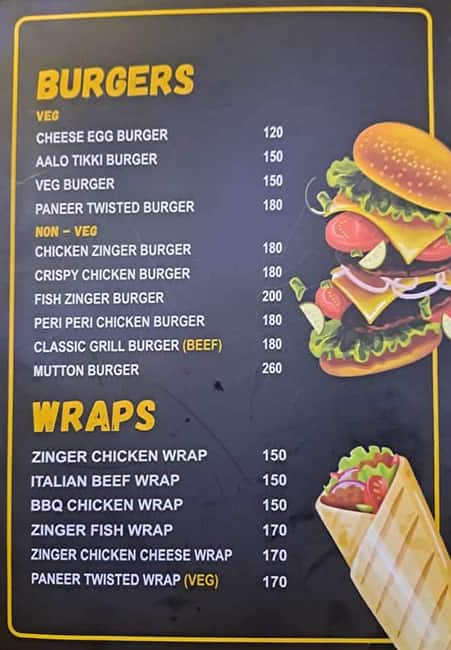 Burger o store clock menu