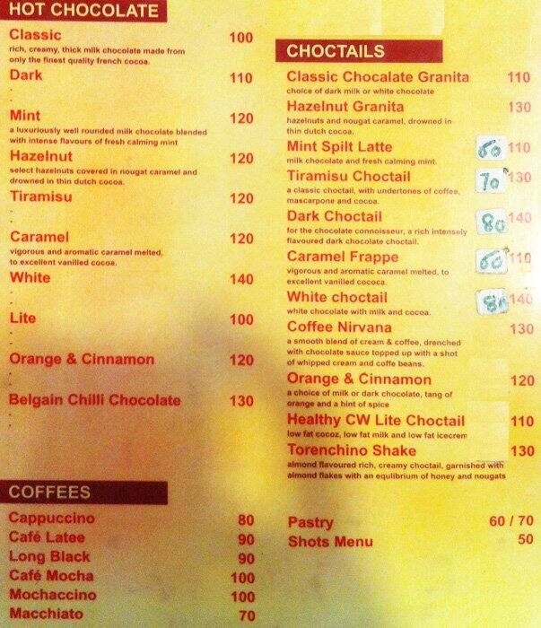 Chocolate World Menu, Menu for Chocolate World, Dombivali East, Mumbai ...