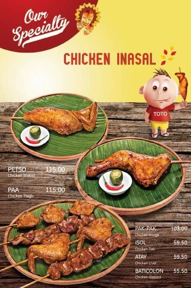 Bacolod Chicken Inasal Menu, Menu for Bacolod Chicken ...