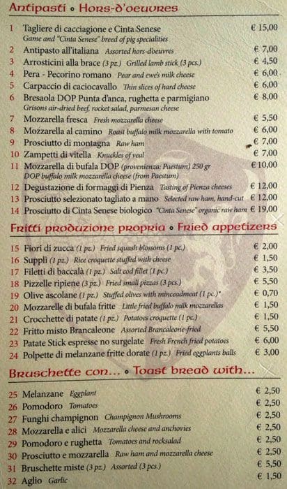 Menu di Brancaleone 