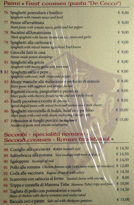 Menu di Brancaleone 