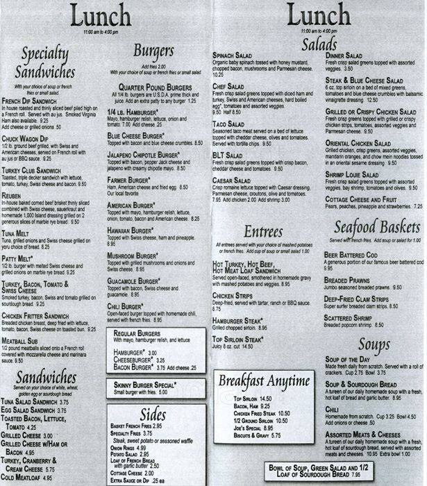 Menu at Lee Restaurant, Enumclaw