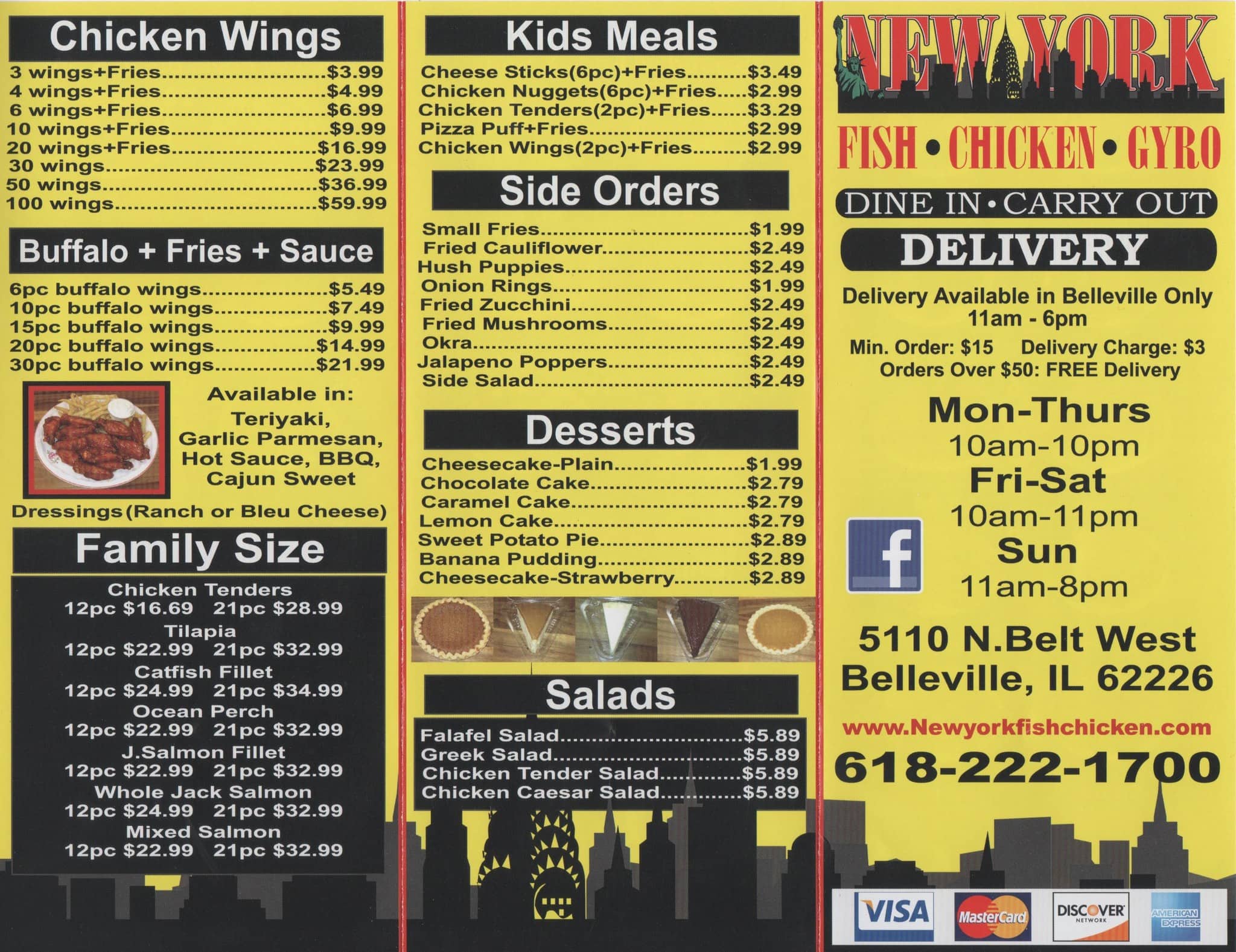 New York Fish. Chicken.Gyro menu - Urbanspoon/Zomato