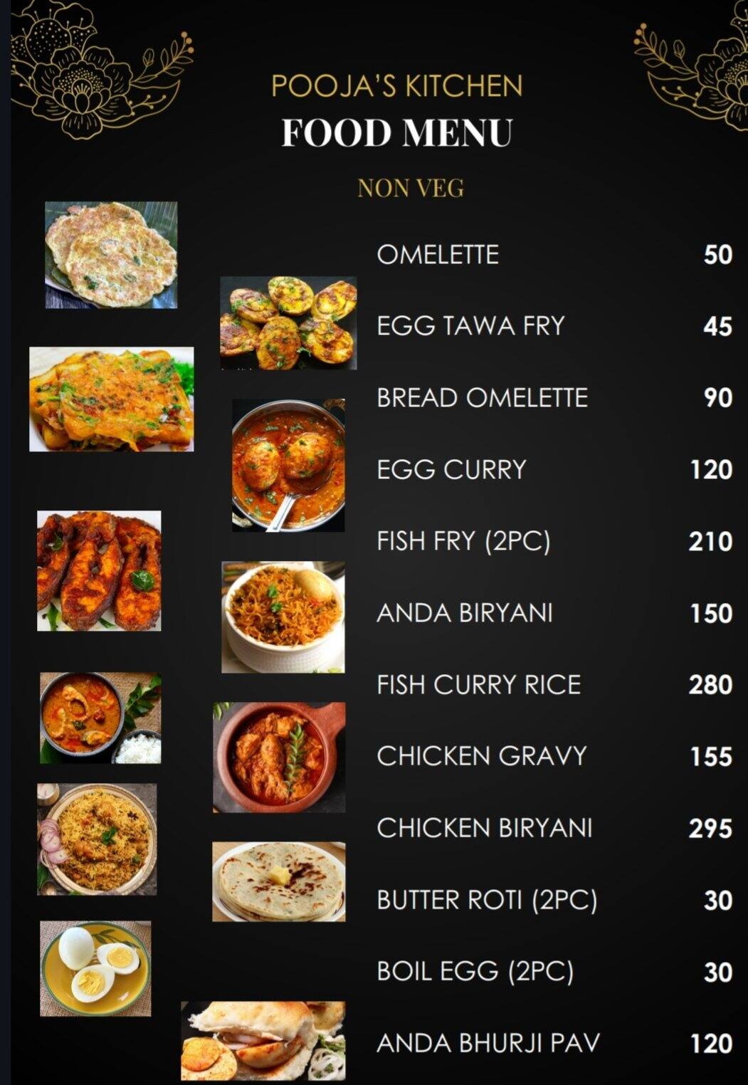 Menu of Pooja's Kitchen, Wadala, Mumbai