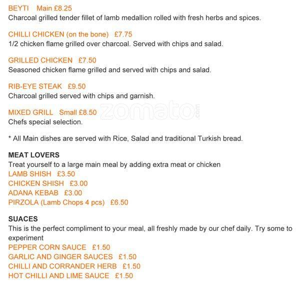 Menu at Ye Ye Noodle & Dumpling restaurant, London