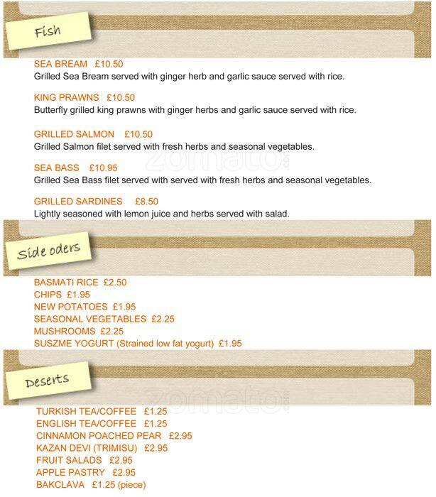 Menu at Ye Ye Noodle & Dumpling restaurant, London