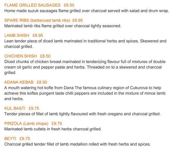 Menu at Ye Ye Noodle & Dumpling restaurant, London