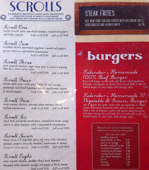 Kalendar menu