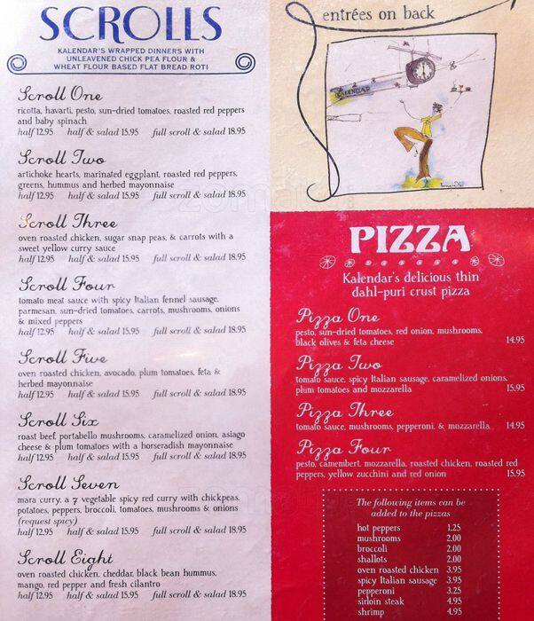 Kalendar menu