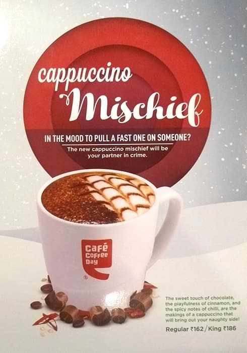 Cafe Coffee Day Menu Menu For Cafe Coffee Day Dilsukhnagar