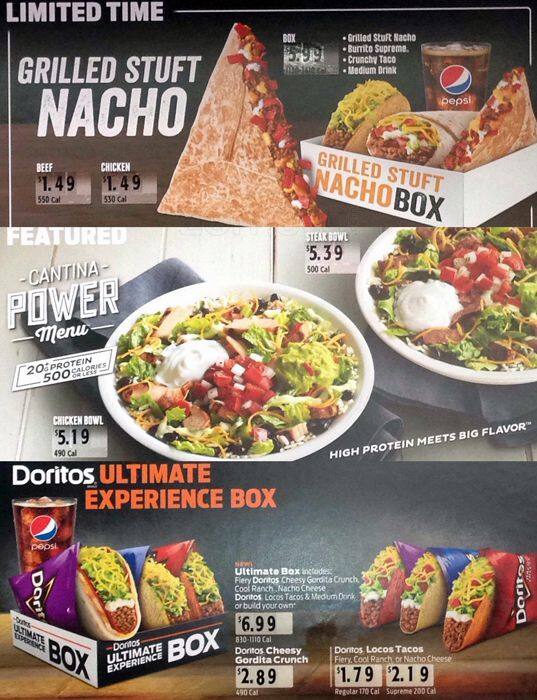 Taco Bell меню