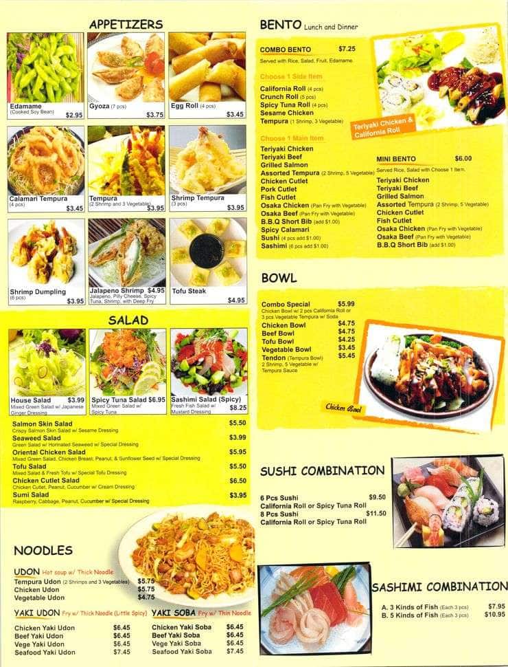 Kiku Roll Sushi Menu For California Kiku Roll Sushi California Heights Menu