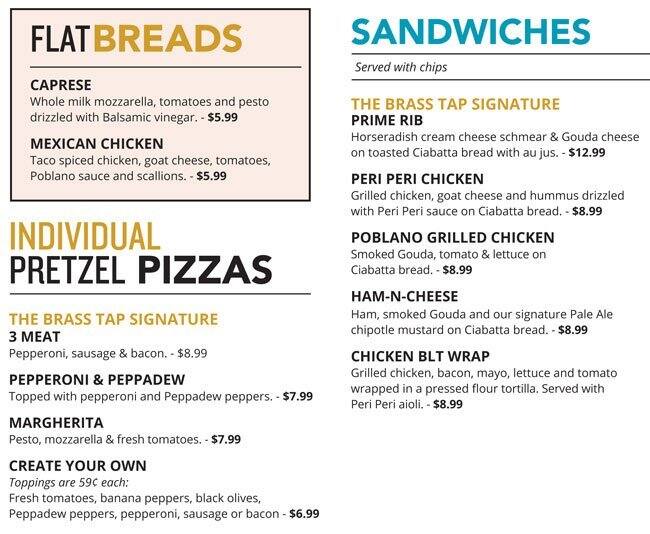 Menu at The Brass Tap pub & bar, Fort Worth