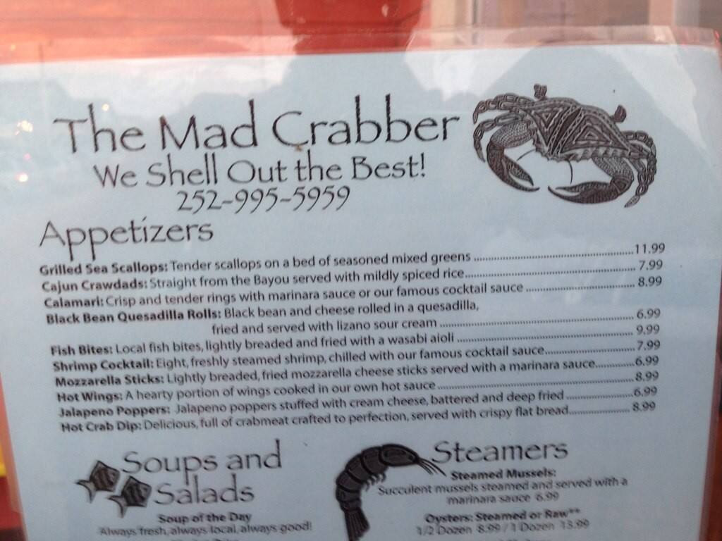 Mad Crabber Menu, Menu for Mad Crabber, Avon, Avon - Urbanspoon/Zomato