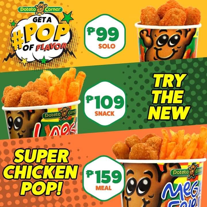 Menu at Potato Corner restaurant, Taytay, H4GR+CHF