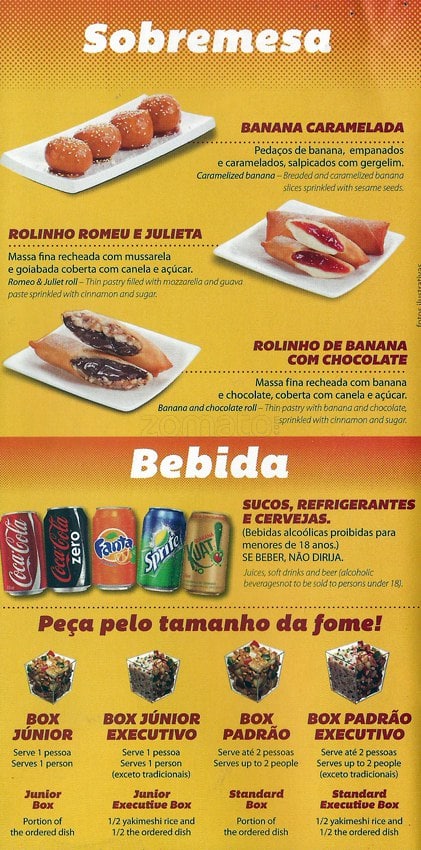 China In Box - Restaurante de Comida Chinesa cardápio