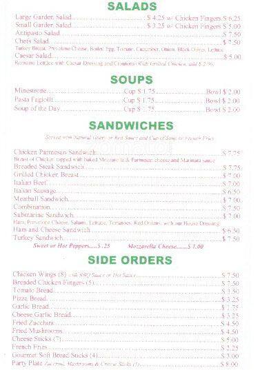 Ciprianis Pizza Menu For Clearing Chicago Ciprianis Pizza Menu