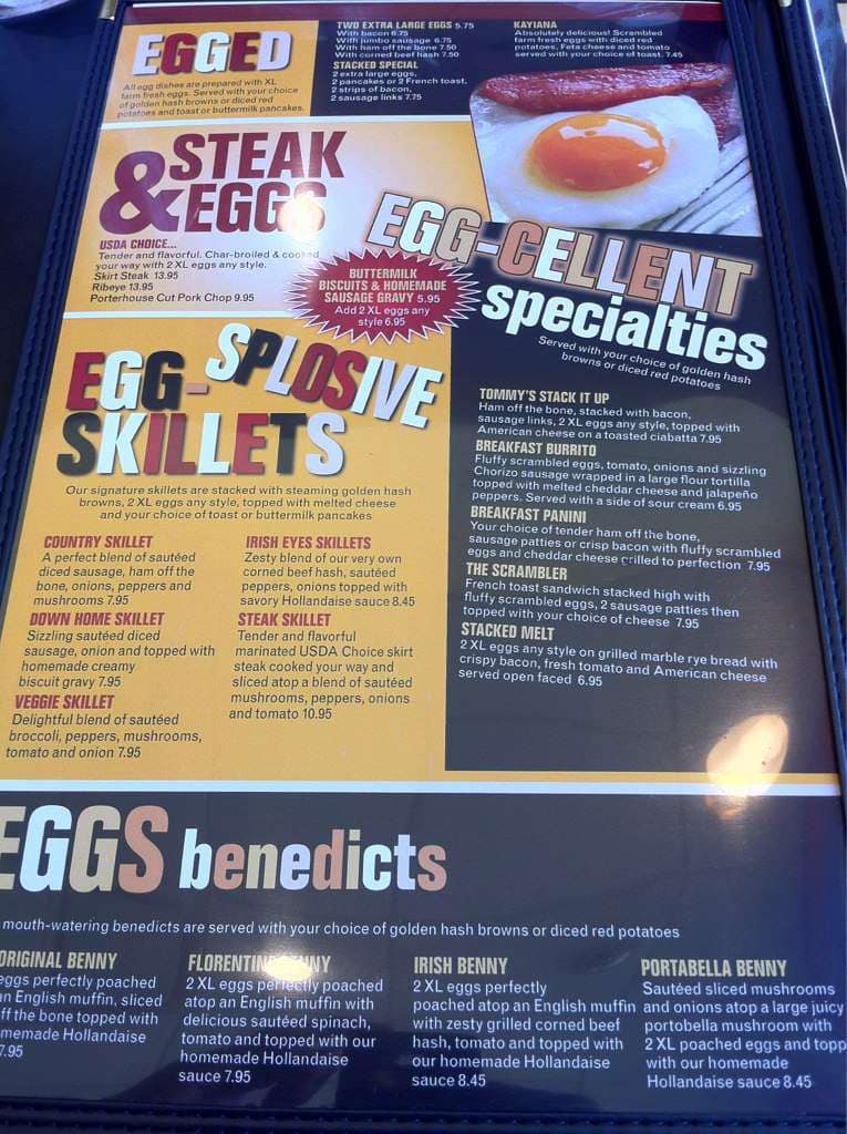 Stacked Menu, Menu for Stacked, Oak Lawn, Chicago Urbanspoon/Zomato