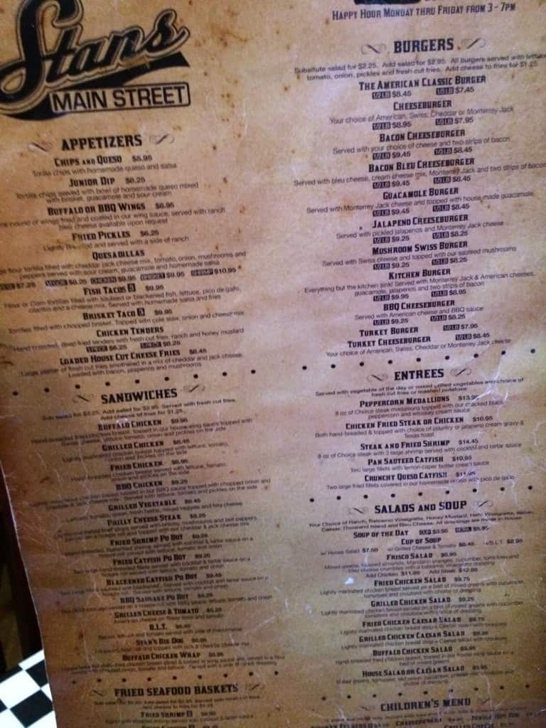 Stans Main Street Menu Menu For Stans Main Street Frisco Frisco