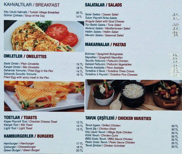 Green Corner Menü, Green Corner, Sultanahmet, İstanbul için Menü