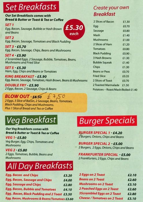 The Lunch Box Cafe Menu, Menu for The Lunch Box Cafe, Croydon, London ...