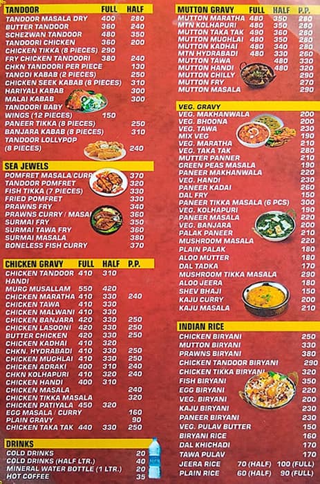 New Tandoor Point menu