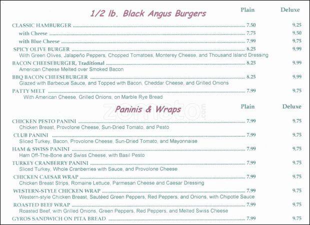 Menu at Quincy's Restaurant, Naperville