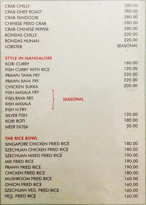 Park View menu