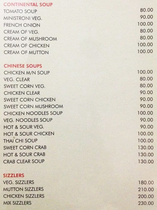 Park View menu