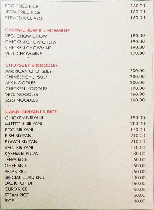Park View menu