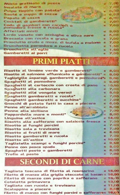 Menu di Ristorante L'Imperadore 