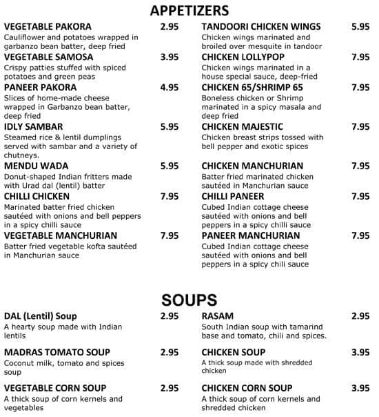 Curry Leaf Menu, Menu for Curry Leaf, Northeast Heights, Albuquerque