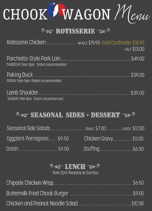 Moore Wilson's Chook Wagon Menu Menumania/Zomato