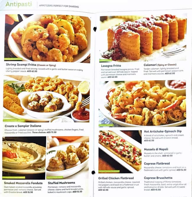 Olive Garden Menu Menu For Olive Garden Jebel Ali Village Dubai