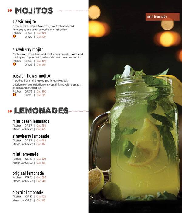 Applebee's menu