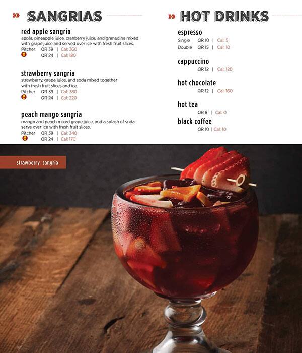 Applebee's menu