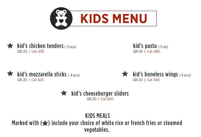 Applebee's menu
