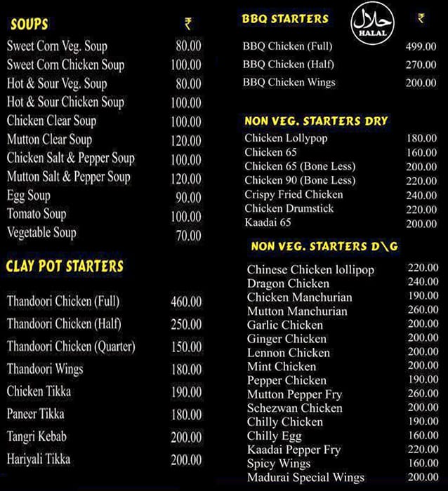 Al-Arafath Multi Cuisine Restaurant menu