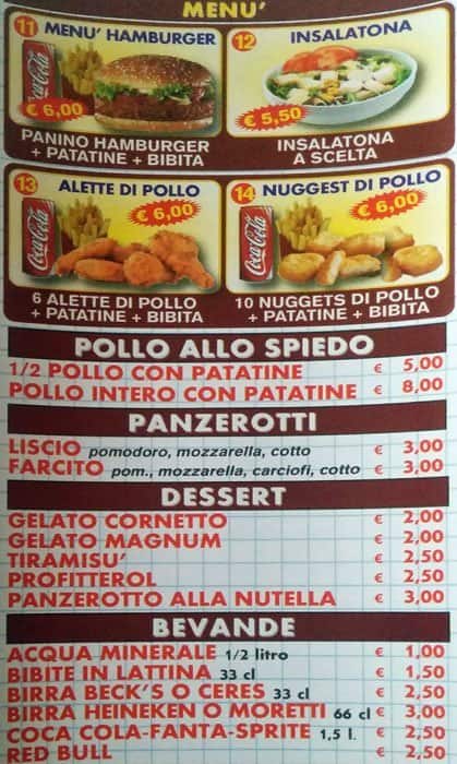 Menu di Pizza Italia 4 