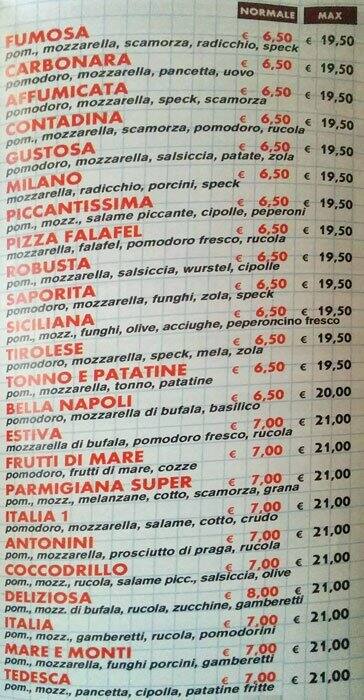 Menu di Pizza Italia 4 