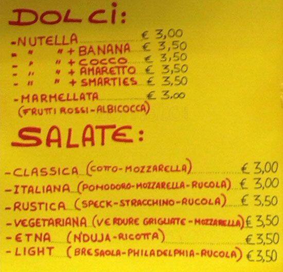 Menu di Girasole 