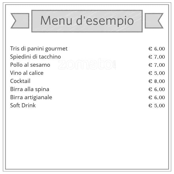 Menu di The Apartment Lounge Bar Roma 